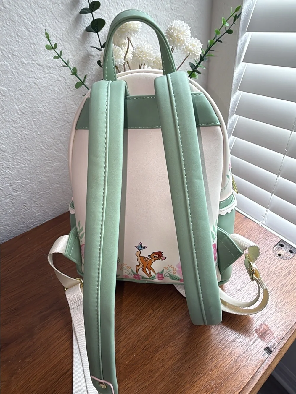 Loungefly Pink & Mint Bambi Kids Mini Backpack - Picture 6 of 13